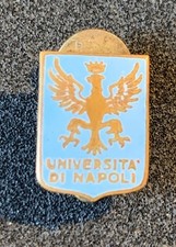 NAPOLI DISTINTIVO UNIVERSITA' DI NAPOLI PIN SPILLA BADGE FUTBOL FOOTBALL