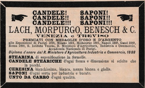 Pubblicita 1890 lach - 1890, morpurgo
