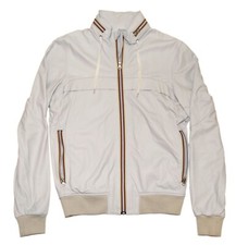 Giacca Bomber Motociclista Pelle Uomo Coniglietto Oro $1.499 Italia Grigio Small