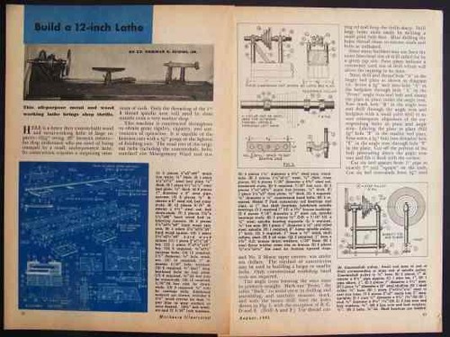 Tornio per legno 1945 - 12"x,