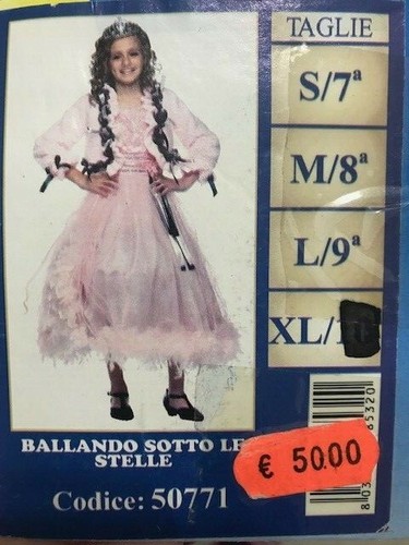 Vestito carnevale bimba anni