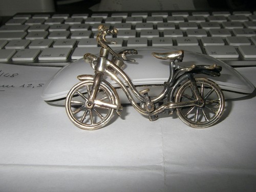 Bicicletta epoca argento 800 - bicicletta,
