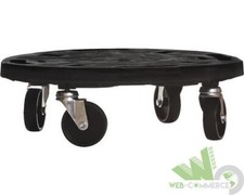 CARRELLO PEDANA TONDA 40 CM 4 RUOTE ROTELLE SPOSTA TUTTO MAX 200 KG PORTAPACCHI