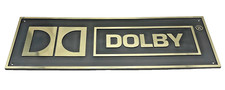 Insegna Targa Vintage Dolby Digital System Logo Home Theatre 21"x7" Oro e Nero