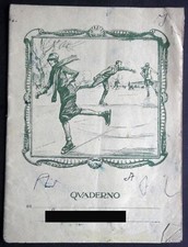 Pattinaggio sul Ghiaccio vecchio quaderno anni 30/40  Ice skating old notebook