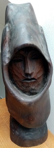Scultura legno busto - in,