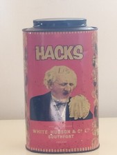 Scatola in latta Caramelle Hacks, Inglese - Vintage