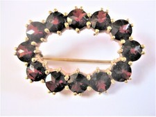 Antico Spilla Oro 250, Normgold Con Granato, 4,47 G