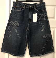 ZARA BERMUDA DENIM STRASS VITA