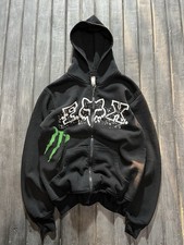 Felpa con cappuccio zip Y2K