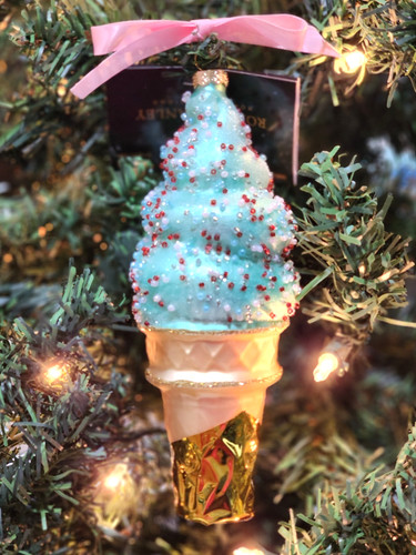 Ornamento vetro cono - , gelato