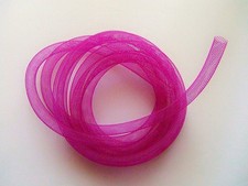 2mt calza rete tubolare in Nylon retina per bigiotteria colore viola 8mm