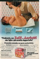 PUBBLICITA' ORIGINALE VINTAGE ANNI 70 - PANNOLINI BELLI E ASCIUTTI