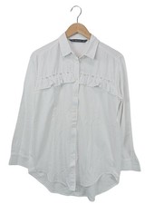 ZARA BASIC Camicia blusa Donna Camicetta a blusa Taglia IT 42 bianco