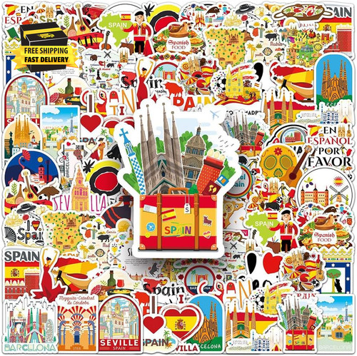 Adesivi spagna 50pz espana - |50pz,