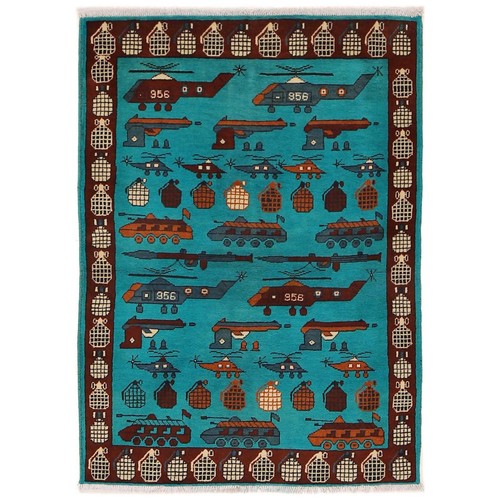 Tappeto guerra afghana fatto - , a