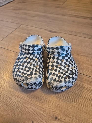 Zoccoli scacchiera crocs - scacchiera,