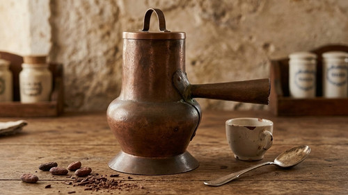 Antico vaso rame bollitore