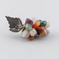 Grappolo uva pietre dure minerali decorazione vintage 1960 segnaposto