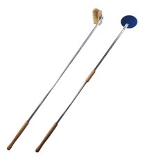 KIT PALE SET PALA PIZZA FORNO A LEGNA 2pz TONDA SPAZZOLA