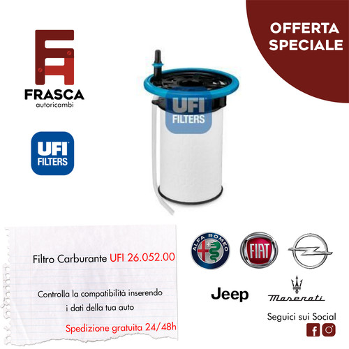 Filtro carburante ufi - carburante,
