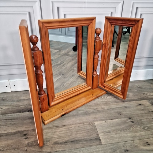 Vintage rustic pine mirror - pine, –