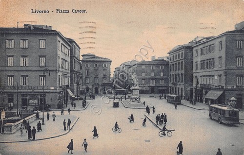 Cartolina livorno piazza - cartolina,