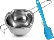 Ciotola per Bagnomaria, in Acciaio Inox 304, Con Spatola Blu, per Sciogliere, Ci