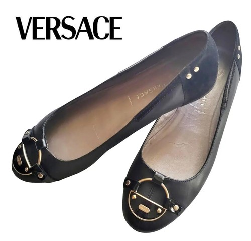Versace ballerine in pelle - versace,