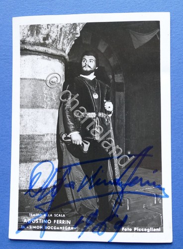 Autografo del cantante - , lirico