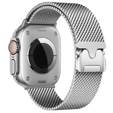 Cinturino ad anello in rete milanese per Apple Watch Ultra/10/9/8/7/6 fibbia stile paracadute