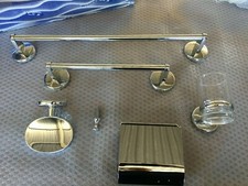 SET 6 PEZZI ACCESSORI BAGNO italiani CAPANNOLI cromo lucido