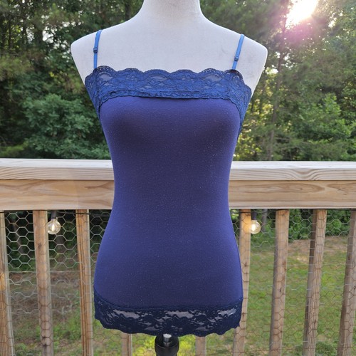 Cami blu con orlo - in, pizzo