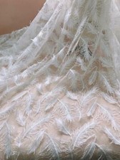 Tessuto Pizzo 1 iarda Ricamato