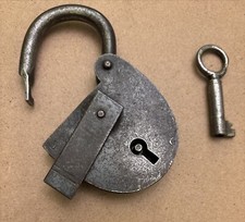 Antico Lucchetto Catenaccio Serratura Funzionante per Cassapanca Casa Colonica