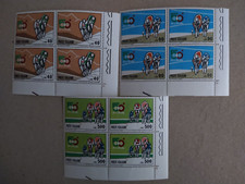 Italia 3 quartine del 1967 angolo di foglio 50° Giro d'Italia di Ciclismo.