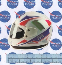 ADESIVO STICKER VINTAGE AUFKLEBER AUTOCOLLANT MOTO TUNING FM HELMETS KEVLAR MIX