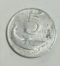 MONETA DA 5 LIRE DELFINO RARISSIMA DEL 1953 Con Errore Di Conio 