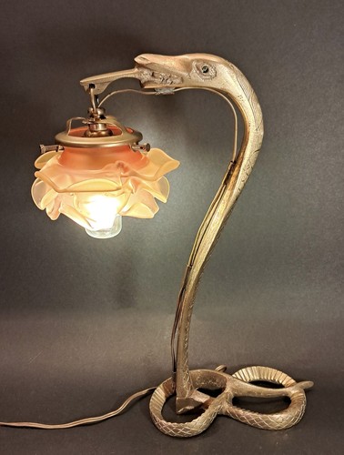 Art nouveau lampada - -, serpente