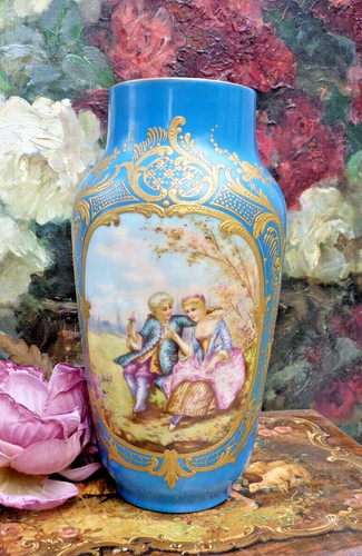 Ancien vase porcelaine de - en,