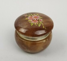 ANTICO COFANETTO SCATOLA  IN MARMO ONICE decorata PORTAGIOIE BOX RARA COLLEZIONE