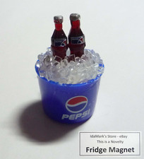 PEPSI COLA Bottiglie in Secchiello Ghiaccio Blu Edizione Limitata MAGNETE FRIGO Novità 2"