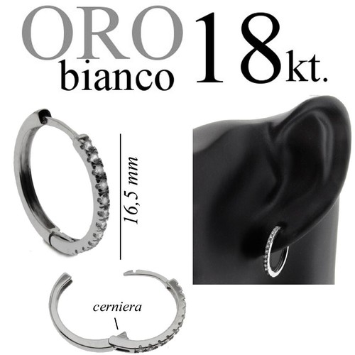 Mono orecchino uomo oro bianco - orecchino,