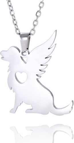 Acciaio inox angelo cane - angelo,