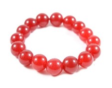 Bracciale Elasticizzato in Agata Rossa Rinforzata Made In Italy