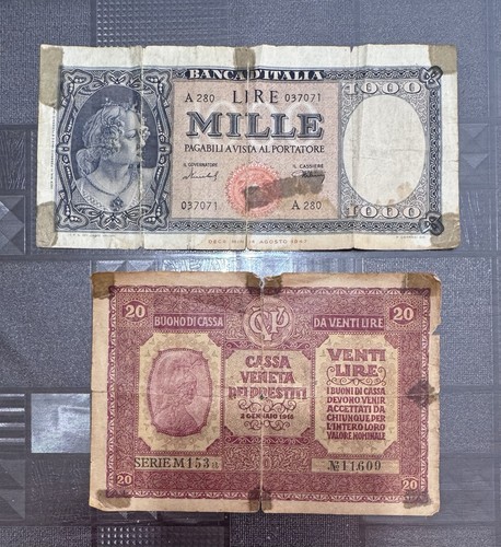Lotto banconote 1000 lire - di, 2