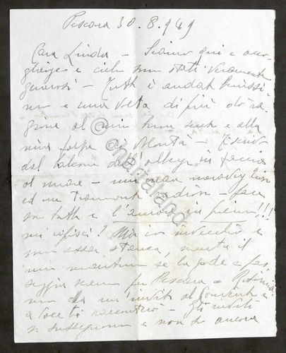 Autografo angela annunzio - di, d'annunzio