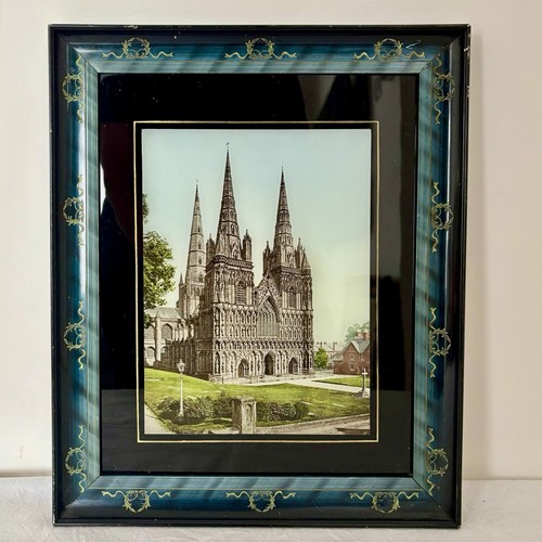 Stampa vintage cattedrale con - vintage,