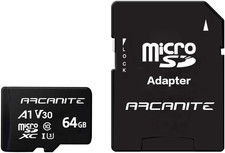 , 64 GB Microsdxc Scheda Di Memoria Con Adattatore SD, A1, UHS-I U3, V30, 4K, C1