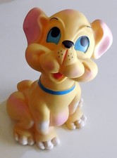 VINTAGE GOMMA GIOCATTOLO CIGOLIO CANE GRANDE CUCCIOLO CANE CAGNOLINO MADE IN ITALY 60s GOMMA